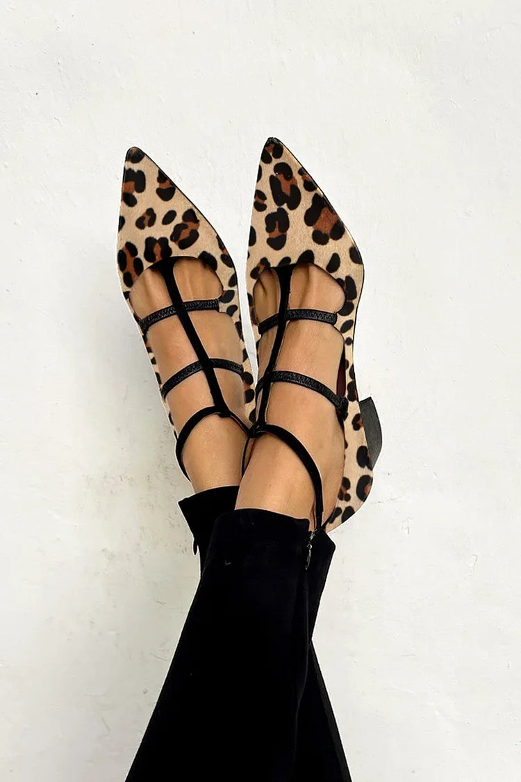 Ruby | Animal Print Ballerinas with Thin Straps