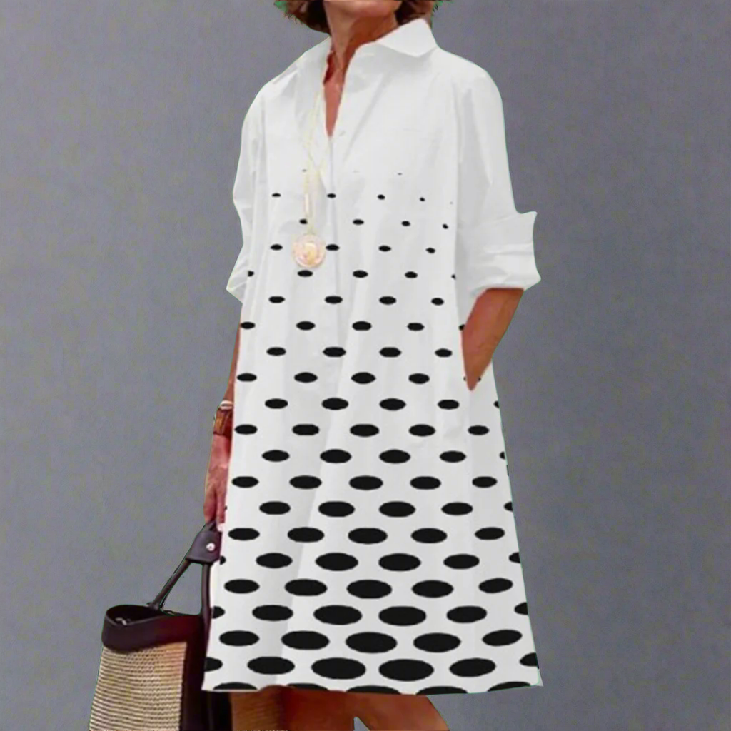 Rhea | Classic Retro Button Down Shirt Dress