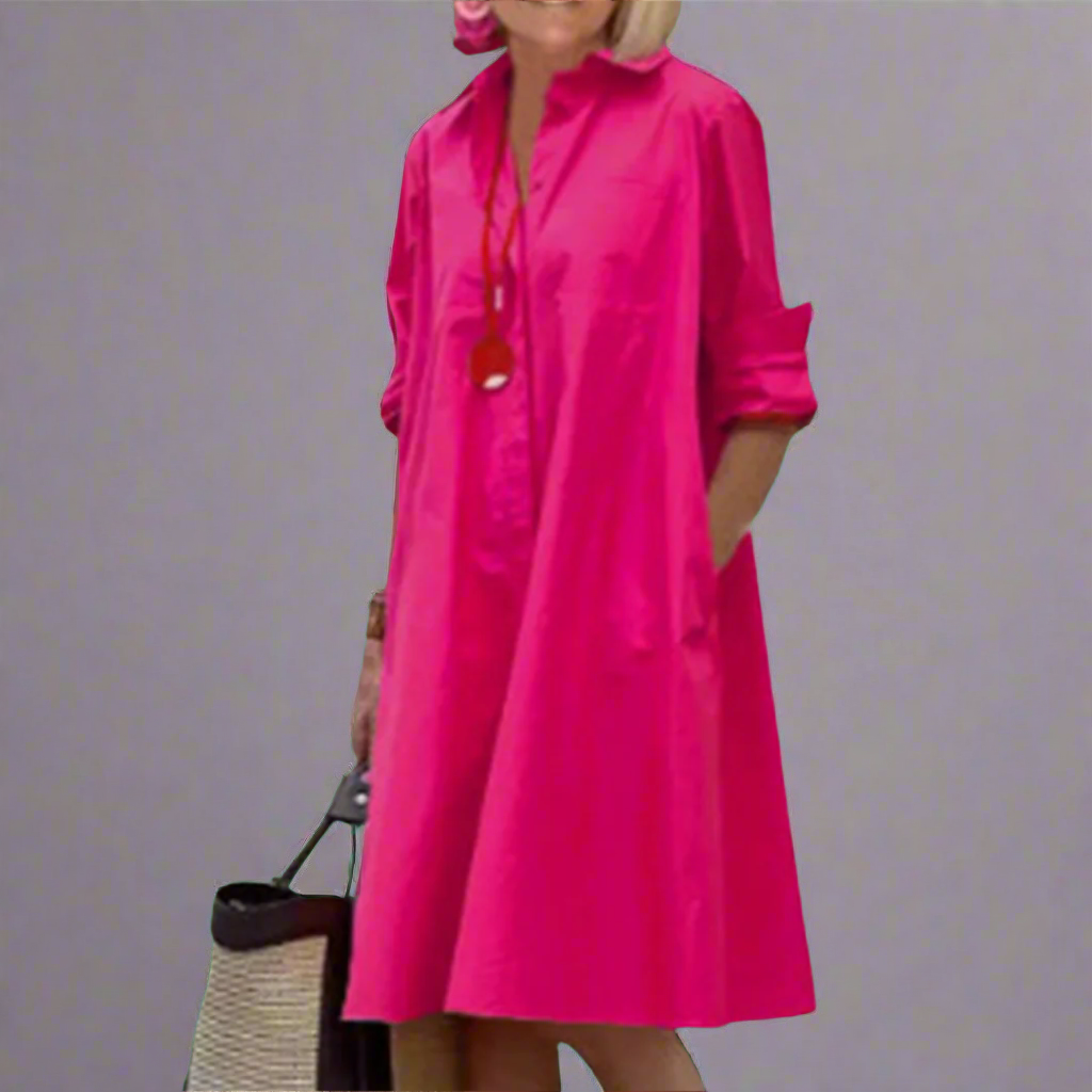 Indigo | Women's Long Sleeve Shirt Dress