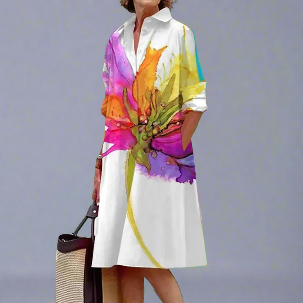 Calliope | Vibrant Lightweight Summer Midi Dress