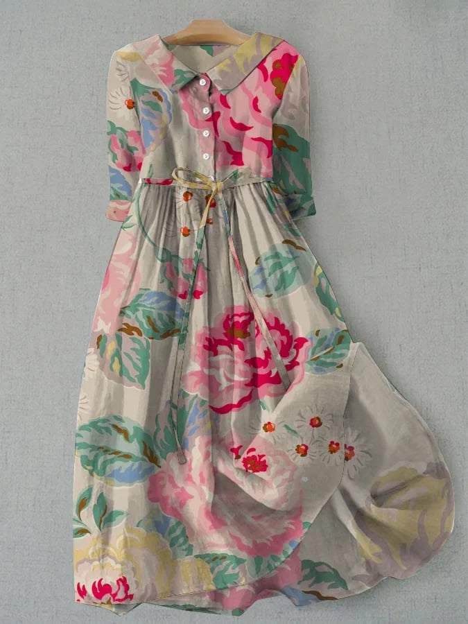 Livia | Elegant Floral Dress with Short Sleeves