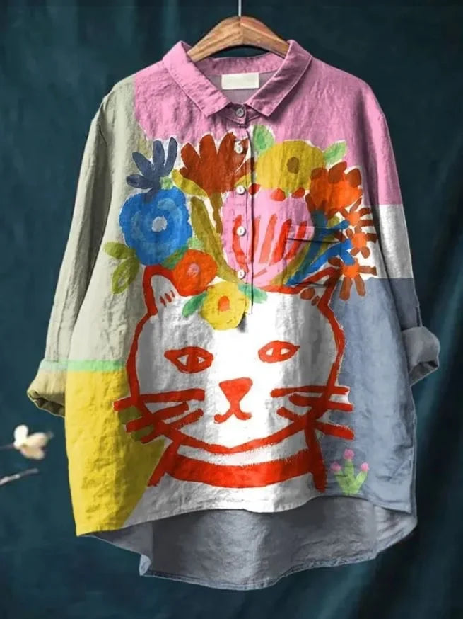 Eliza | Artistic Shirt with Playful Print