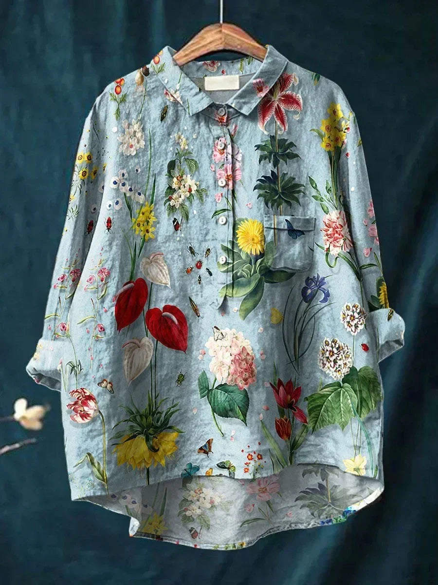 Lara | Elegant Shirt with Floral Pattern