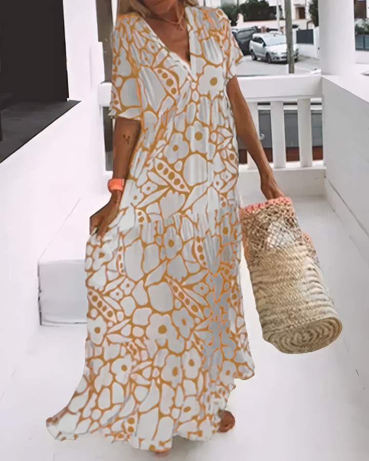 ZOÉ | Lightweight Dress with Print and V-Neck