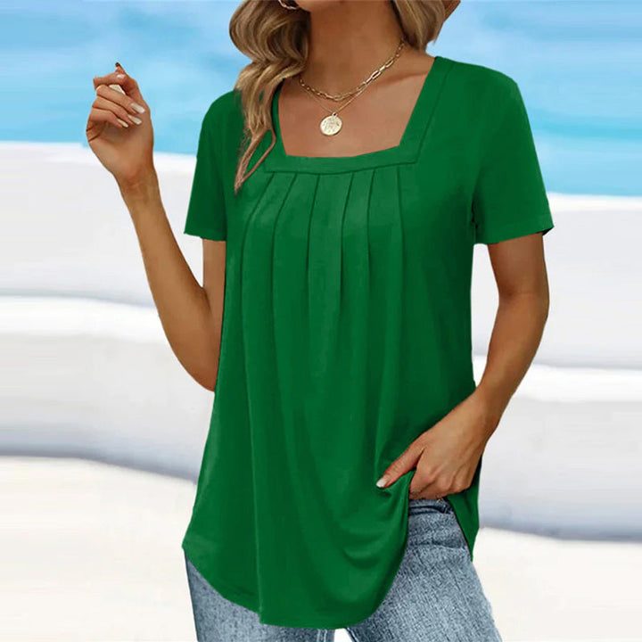 Brenda | Elegant Pleated Blouse