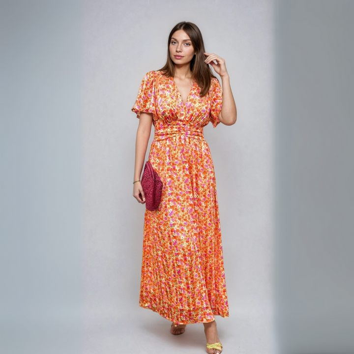 Pauline | Long Floral Pattern Dress
