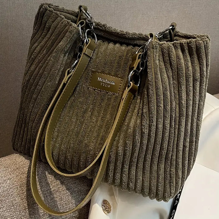 Onyx | Large Capacity Corduroy Tote Bag