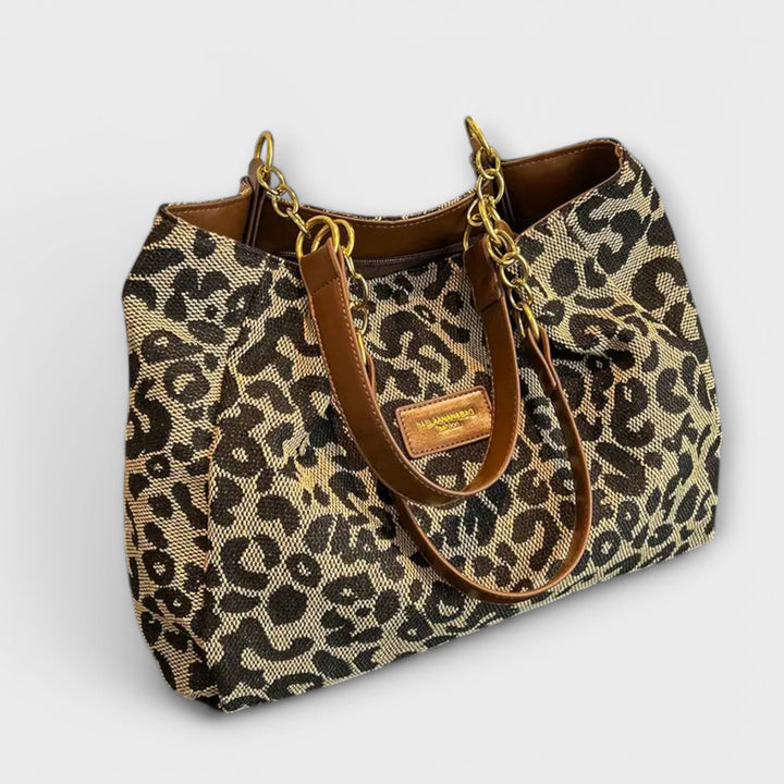 Lone | Leopard Print Canvas Tote