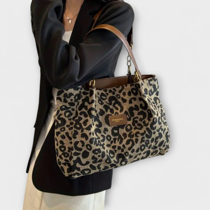 Lone | Leopard Print Canvas Tote