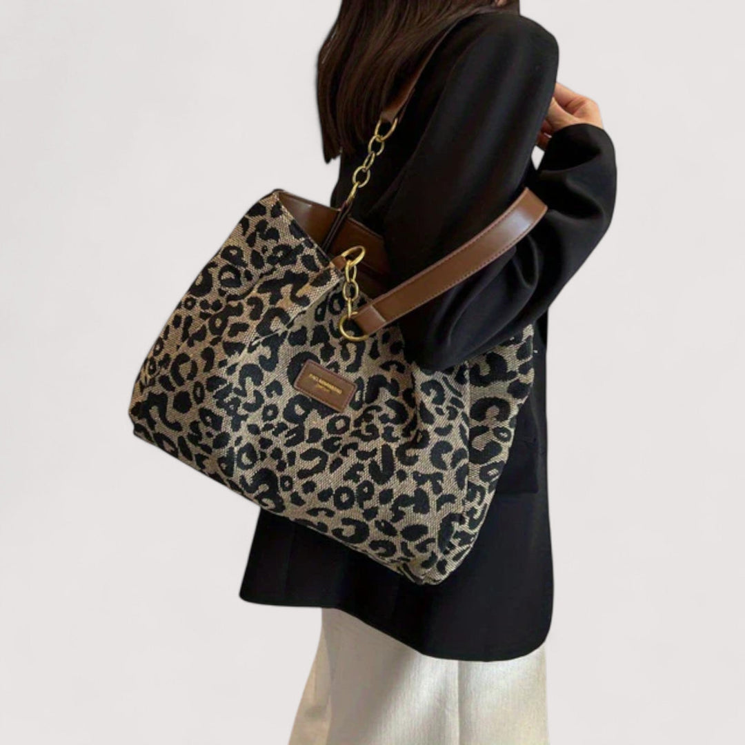 Edith | Elegant bag with leopard print