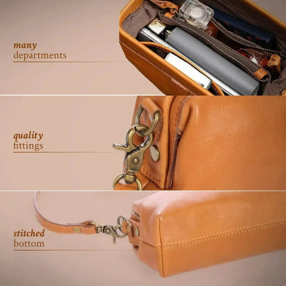 Sarah | Classic Leather Crossbody Bag for Women