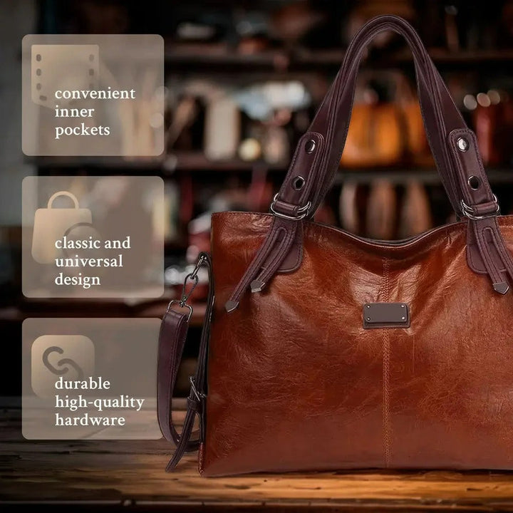 Alice | Fashionable Casual Leather Crossbody Tote