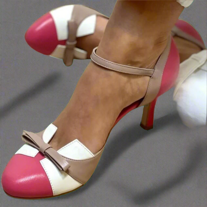 Millie | Colorful sandals with bow and strap, round toe