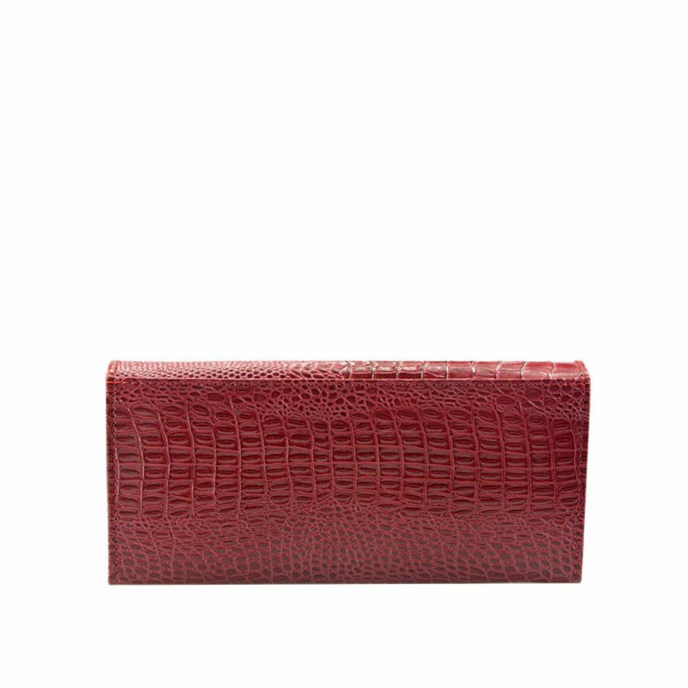 Caroline | Luxury Crocodile-Embossed Leather Wallet for Women