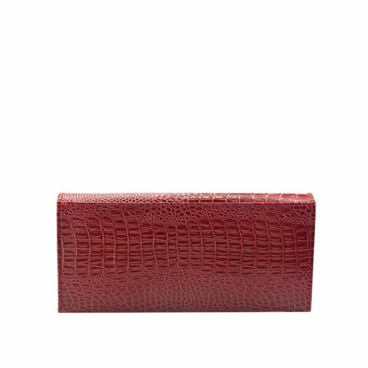 Caroline | Luxury Crocodile-Embossed Leather Wallet for Women