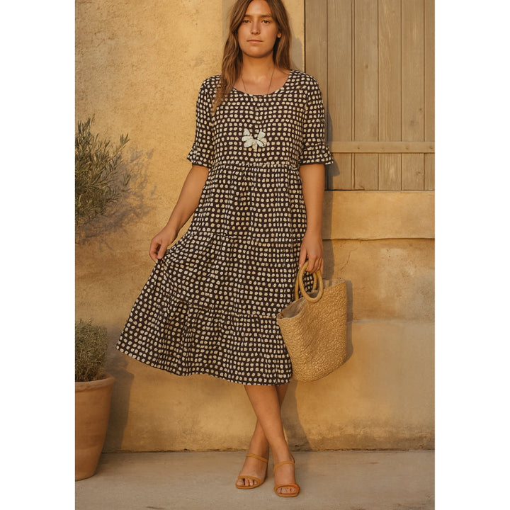 Mary | Ruffle Sleeve Midi Dress