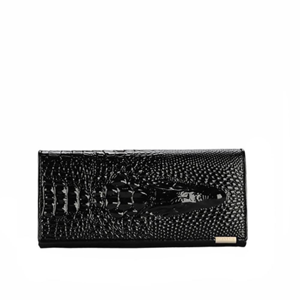 Caroline | Luxury Crocodile-Embossed Leather Wallet for Women