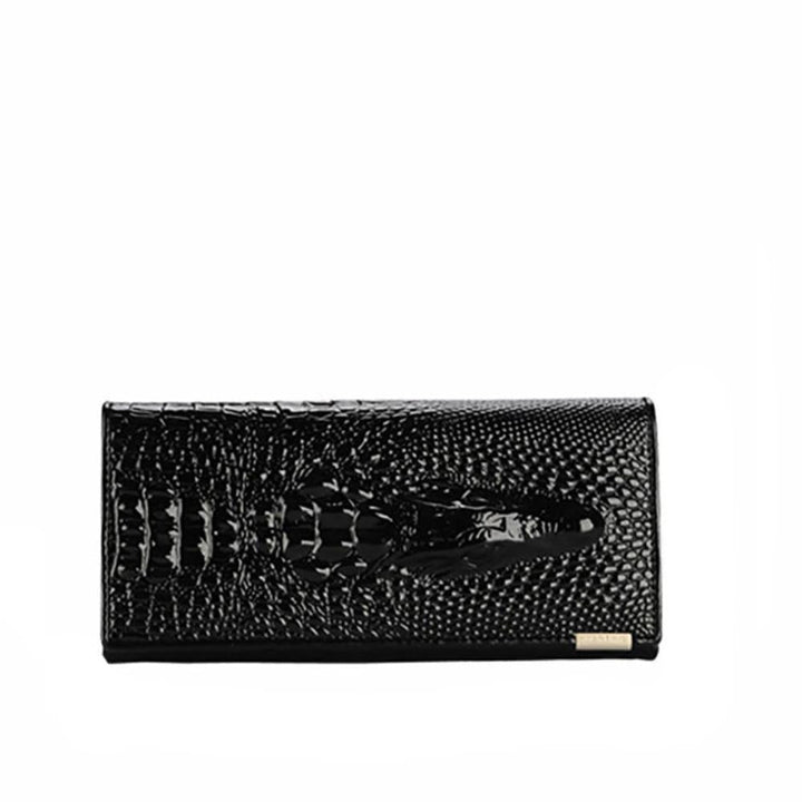 Caroline | Luxury Crocodile-Embossed Leather Wallet for Women