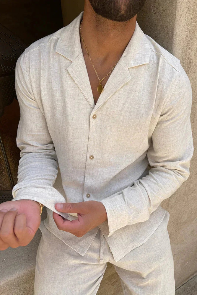 Leo | Classic Linen Shirt Men