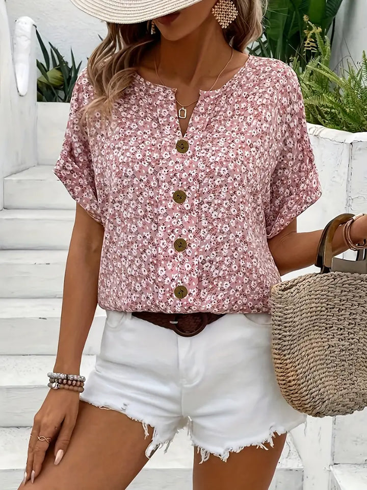Verna | Chic Floral Print Blouse
