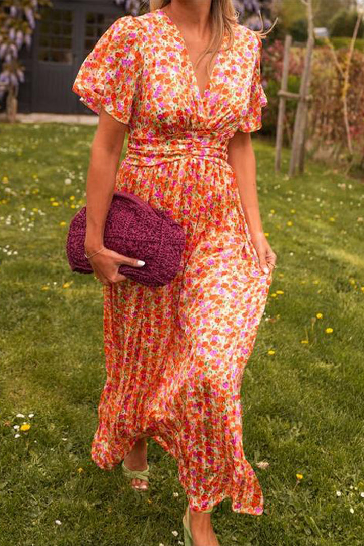 Pauline | Long Floral Pattern Dress