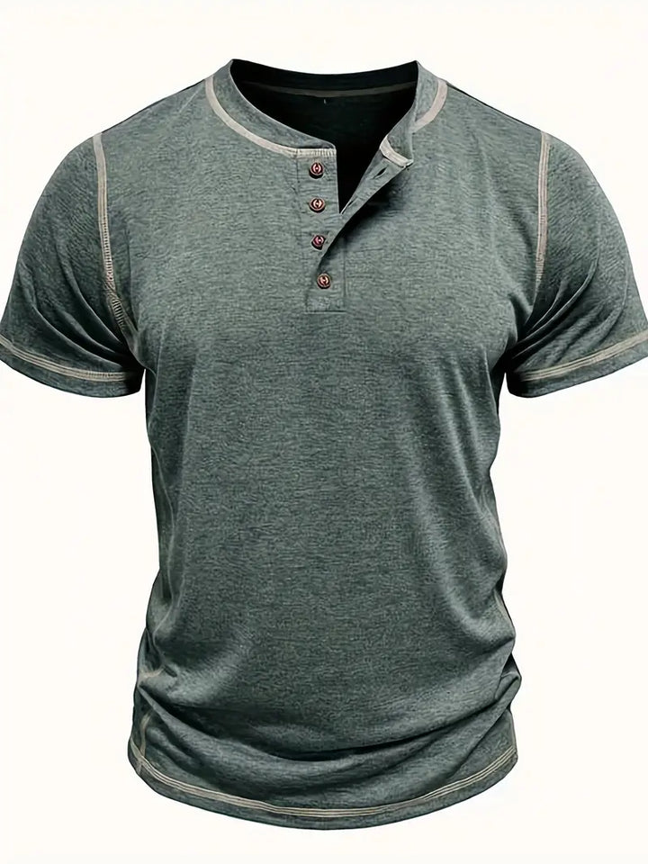 Orazio | Short Sleeve T Shirt With Button