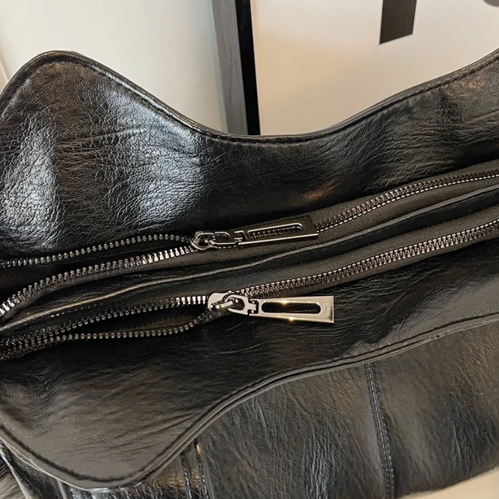 Uma | Dual Zipper Large Capacity Shoulder Bag