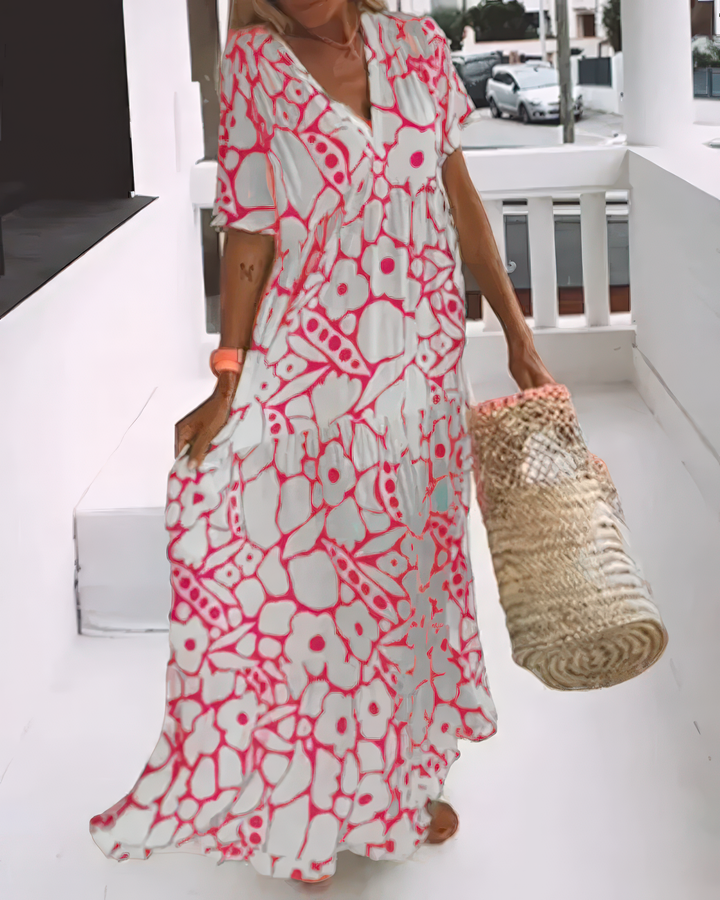 ZOÉ | Lightweight Dress with Print and V-Neck