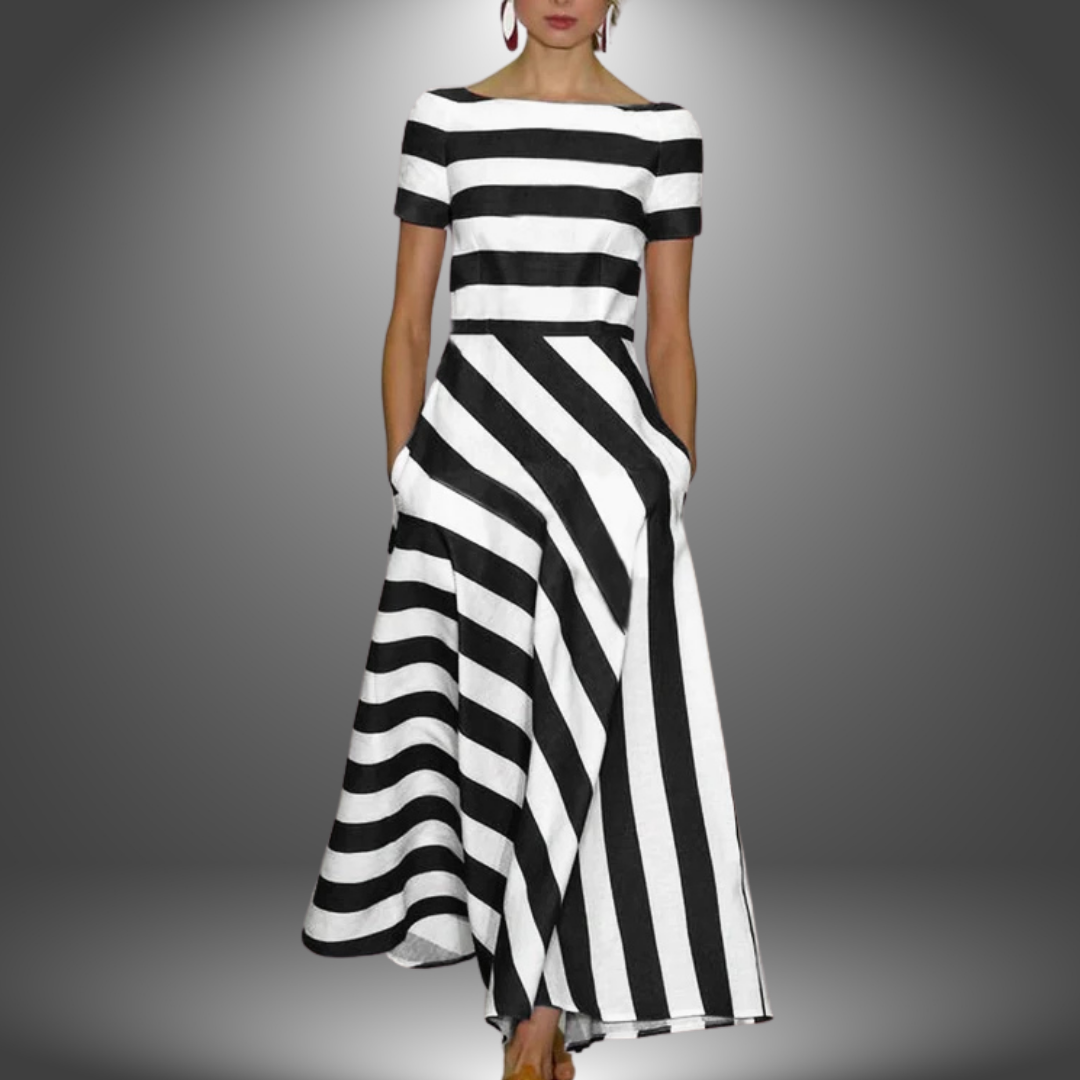 Natalia | Handmade Striped Maxi Dress
