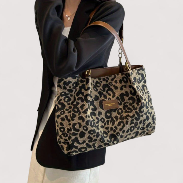 Edith | Elegant bag with leopard print