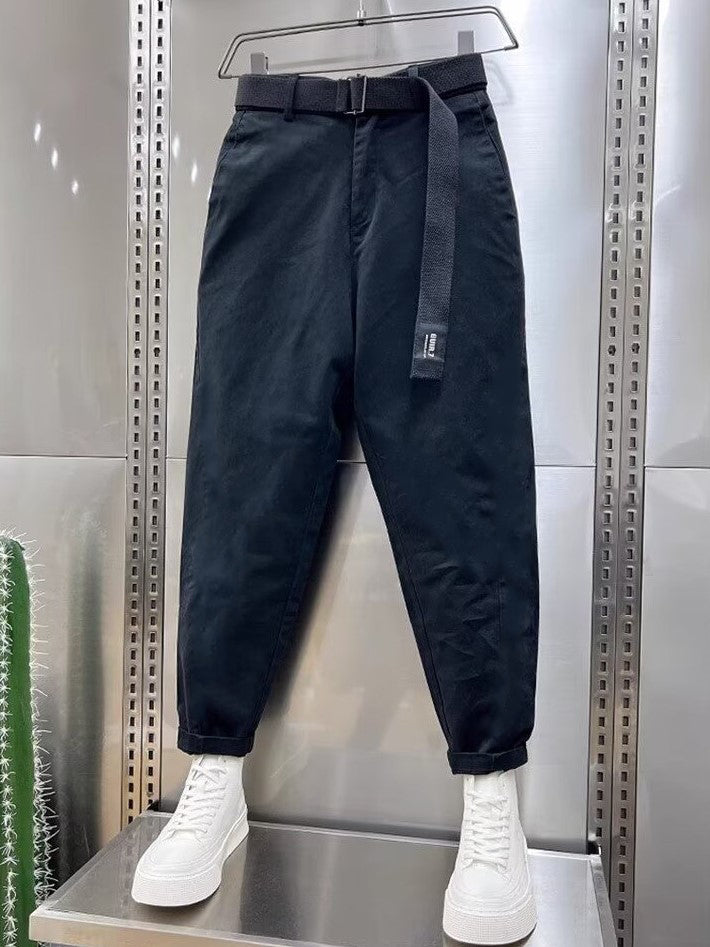 Alan | Relaxed Fit Belted Tapered Pants