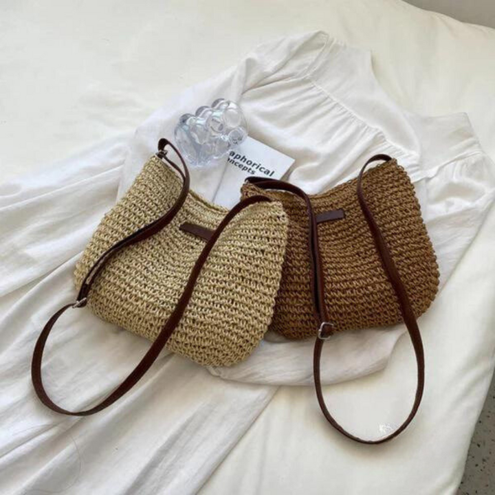 Mary | Retro Straw Sling Crossbody Bag