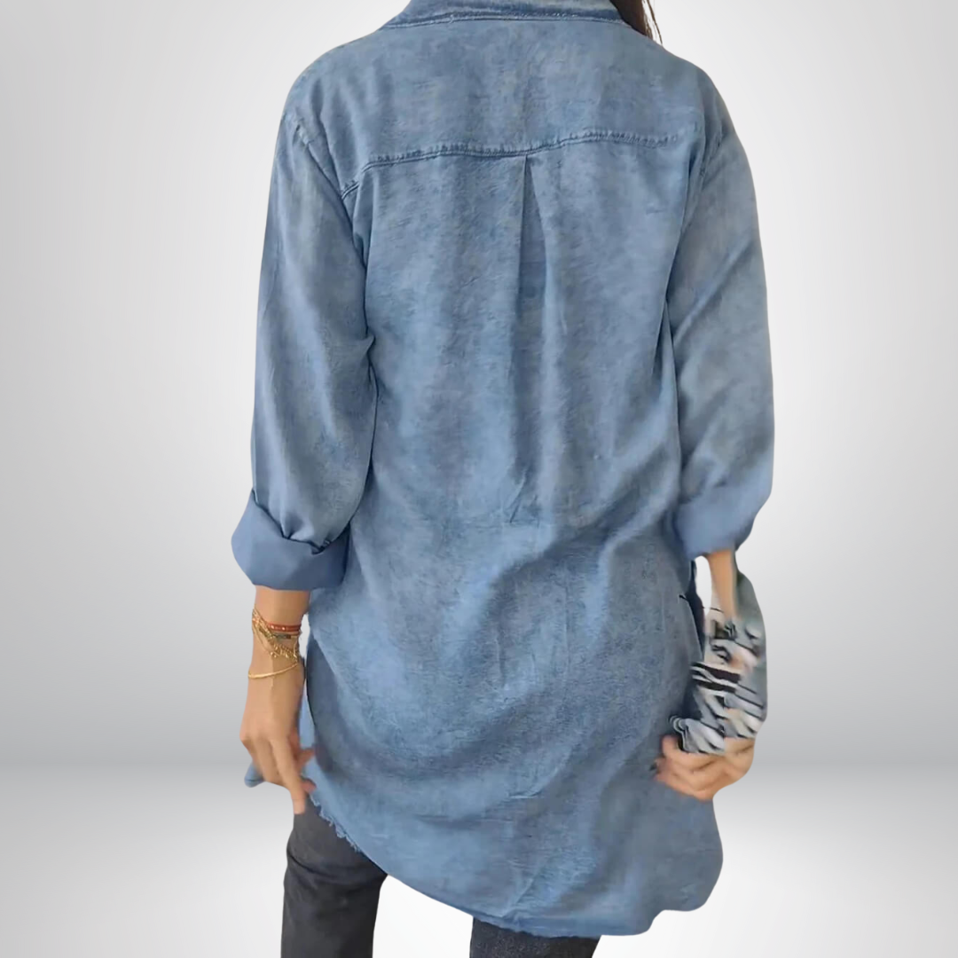 Sophie | Stylish and Versatile Long-Sleeved Denim Jacket with Collar