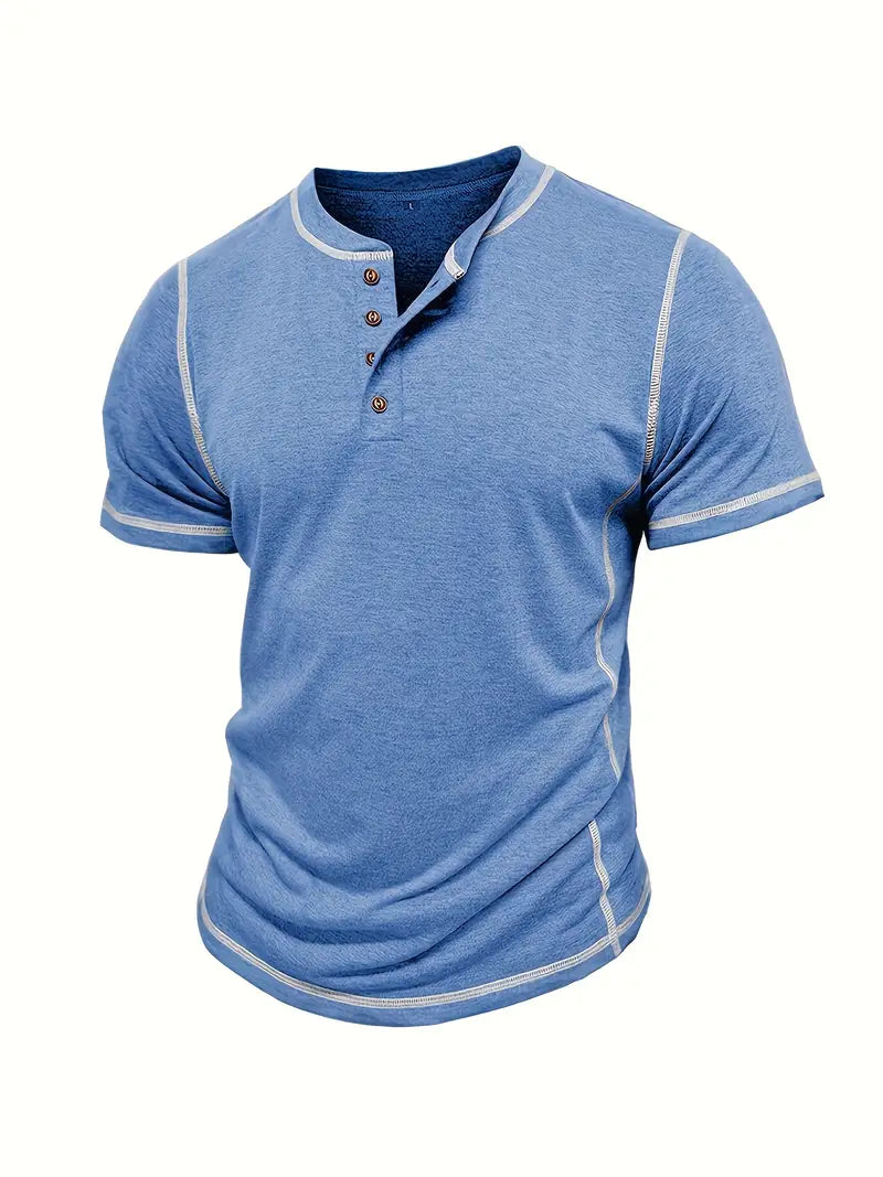 Orazio | Short Sleeve T Shirt With Button