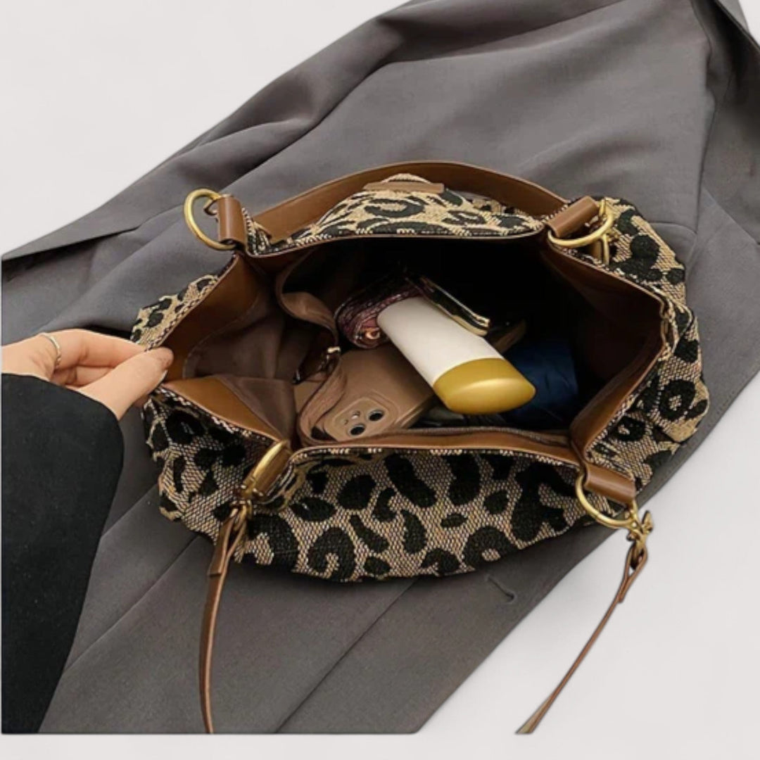 Edith | Elegant bag with leopard print