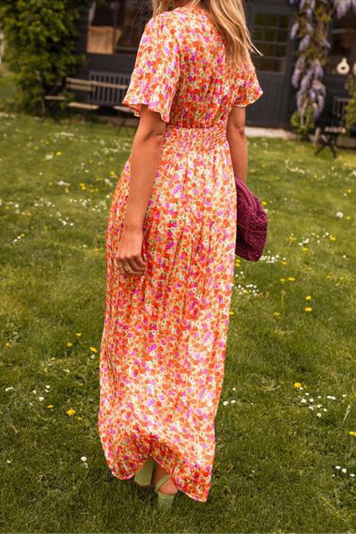 Pauline | Long Floral Pattern Dress
