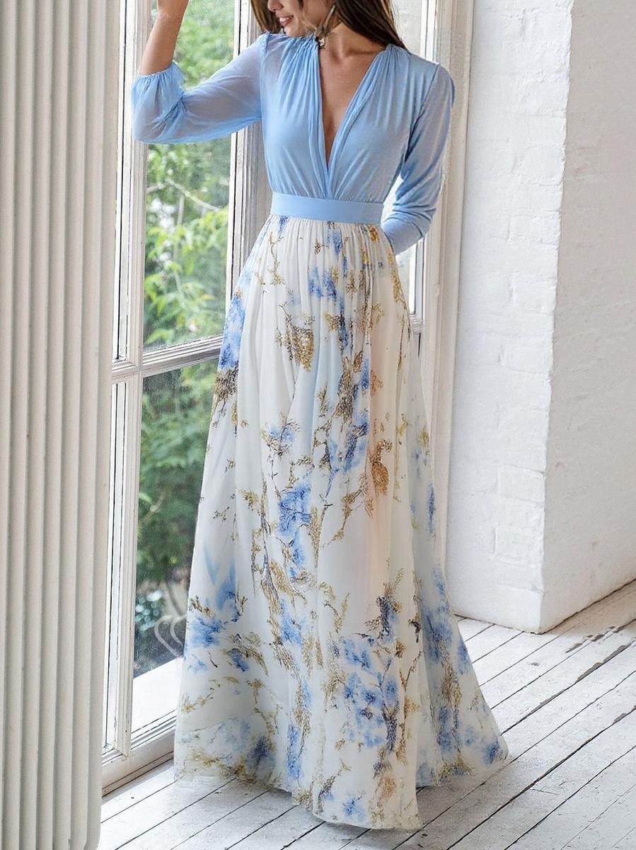 Dolores | Long Floral Pattern Dress
