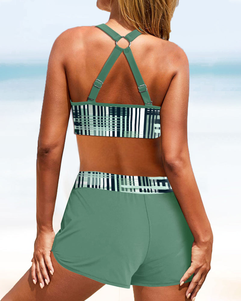 Charlotte | High-Waisted Striped Bikini