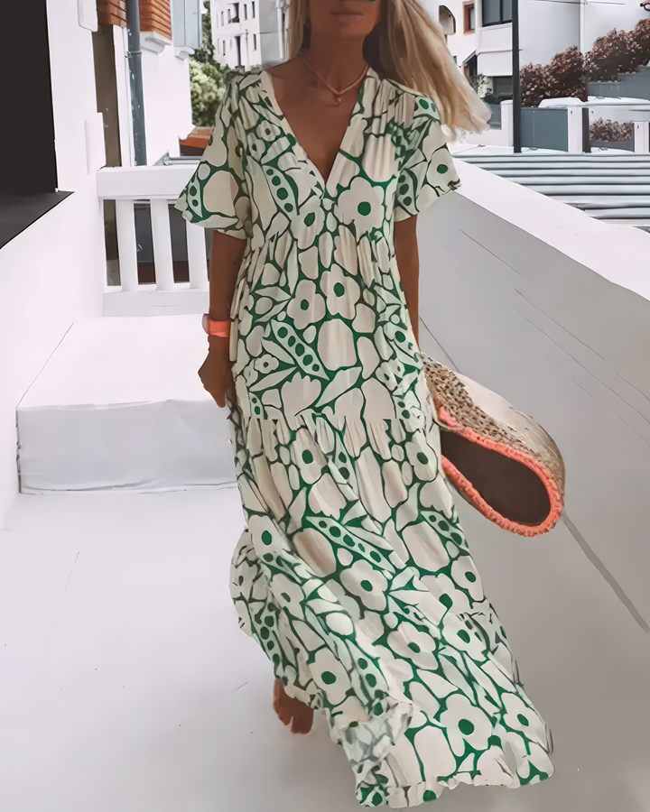 ZOÉ | Lightweight Dress with Print and V-Neck