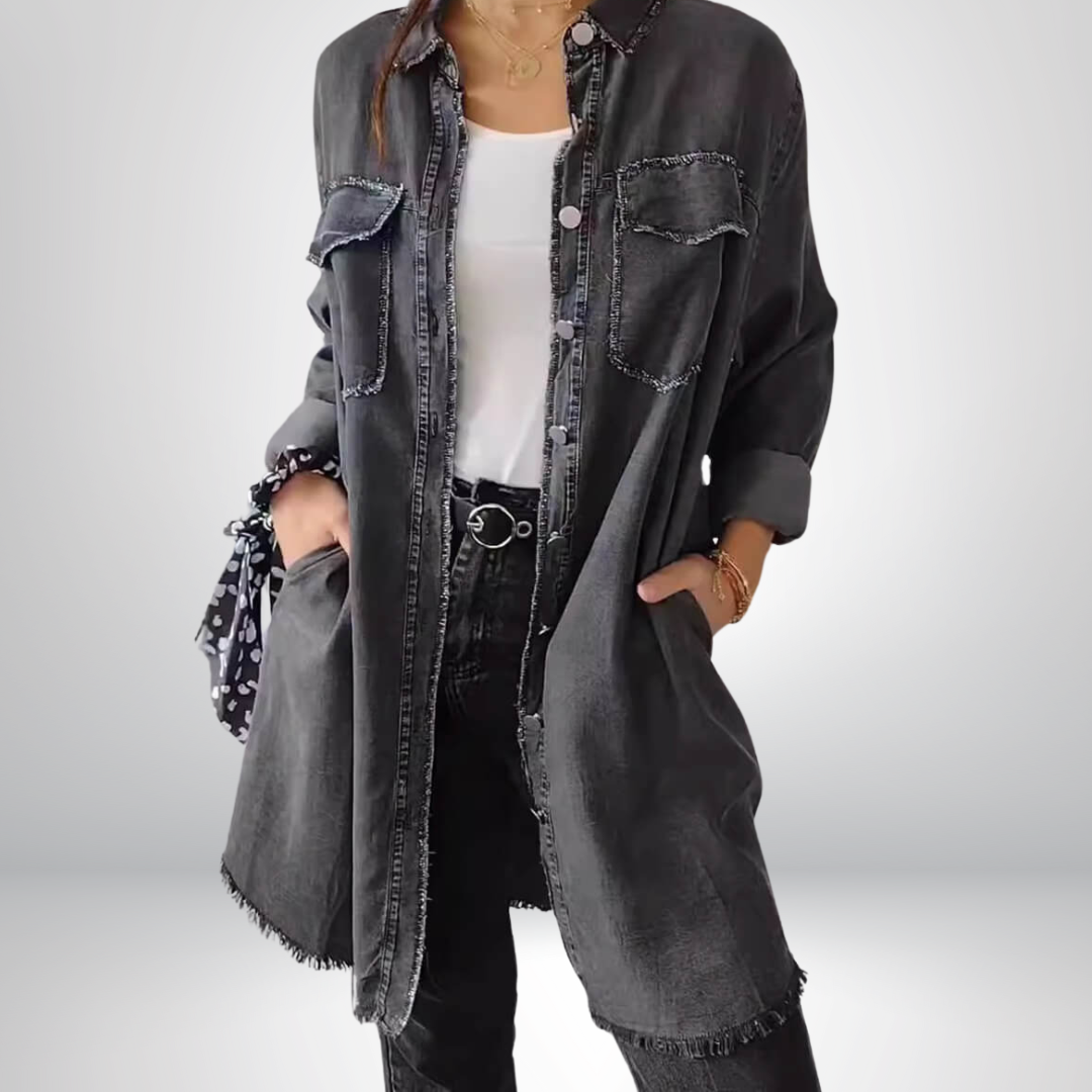 Sophie | Stylish and Versatile Long-Sleeved Denim Jacket with Collar