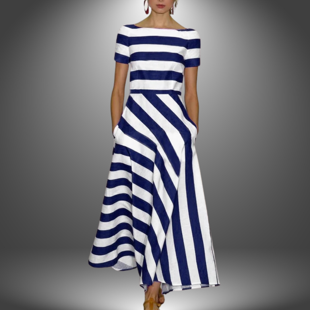 Natalia | Handmade Striped Maxi Dress