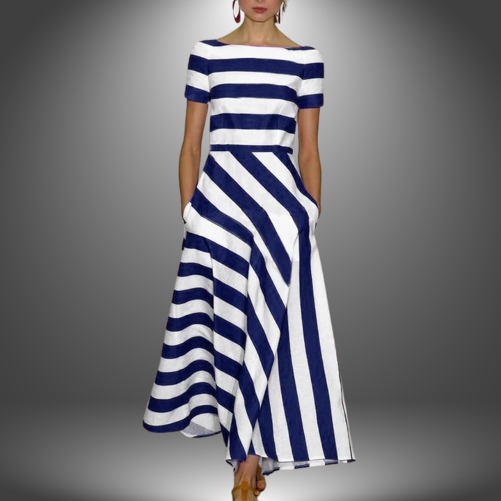 Natalia | Handmade Striped Maxi Dress