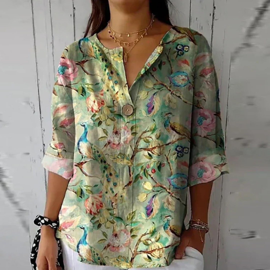 Arlene | Chic Floral Print Blouse