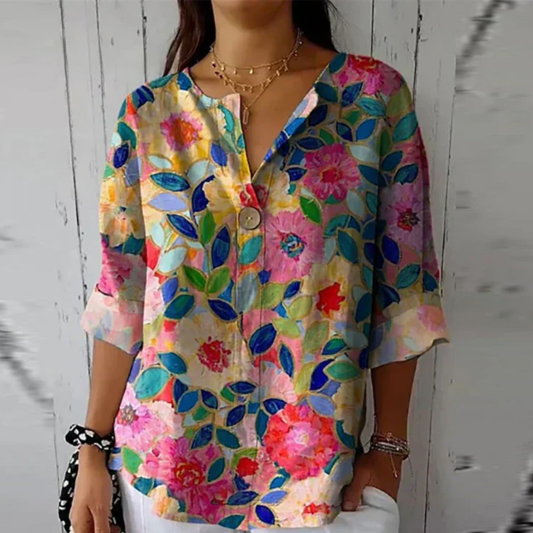 Arlene | Chic Floral Print Blouse