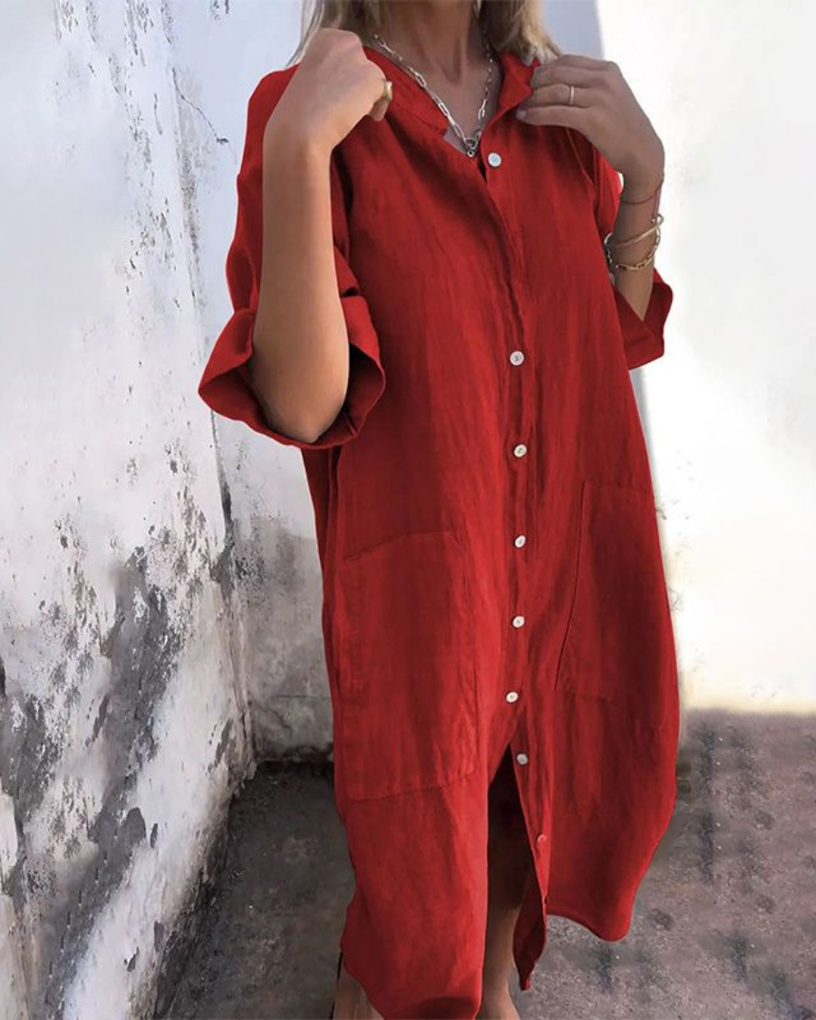 Melany | Ibiza Style Casual Shirt Dress