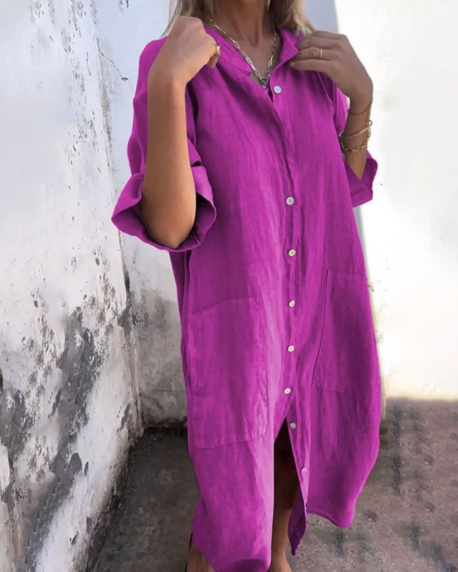 Melany | Ibiza Style Casual Shirt Dress