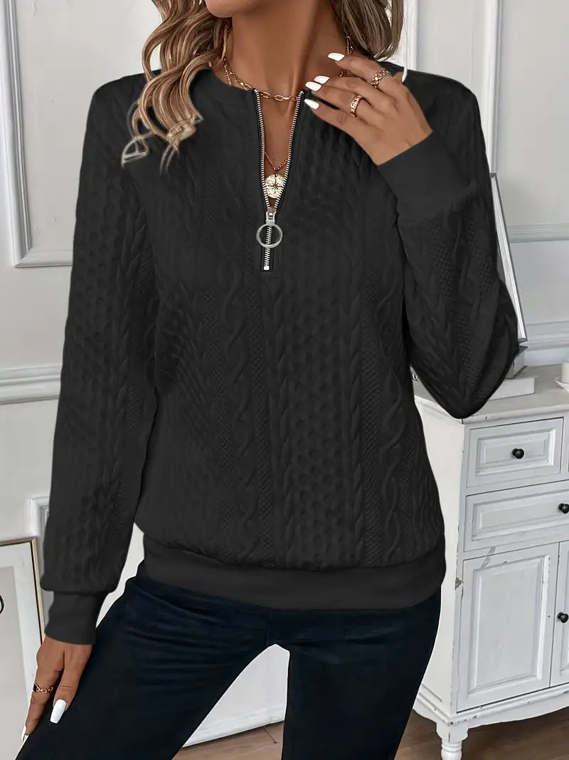 Karoline | Elegant And Comfortable Zip-Up Sweater