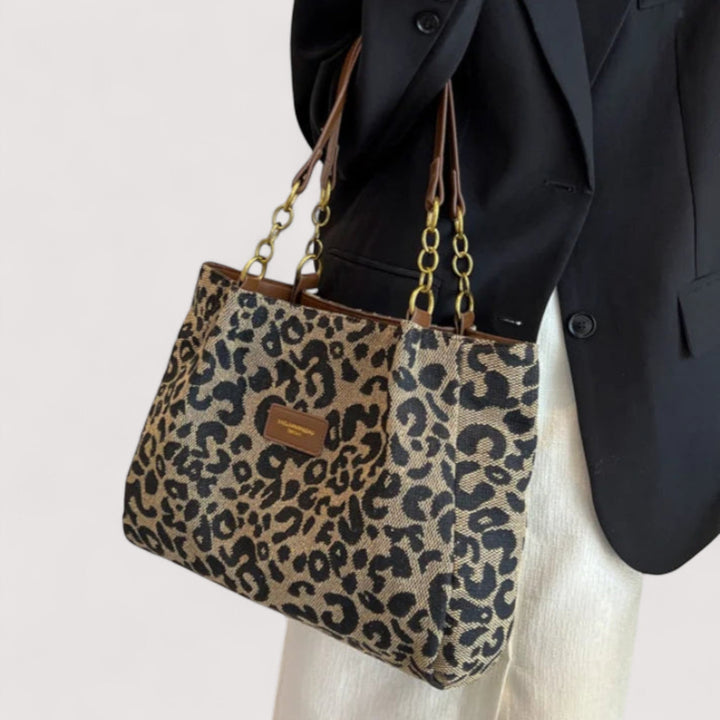 Edith | Elegant bag with leopard print
