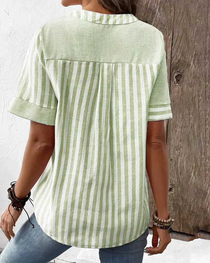 Monroe | Soft Striped Blouse