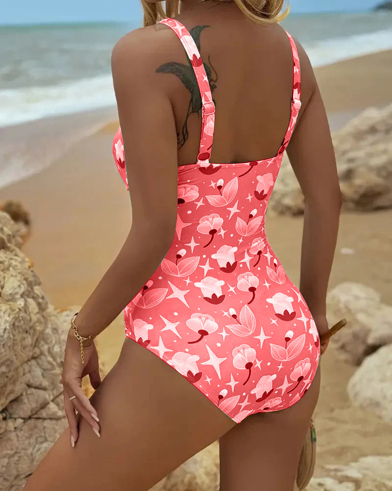 Zoe | Printed One-Piece Tankini Swimsuit